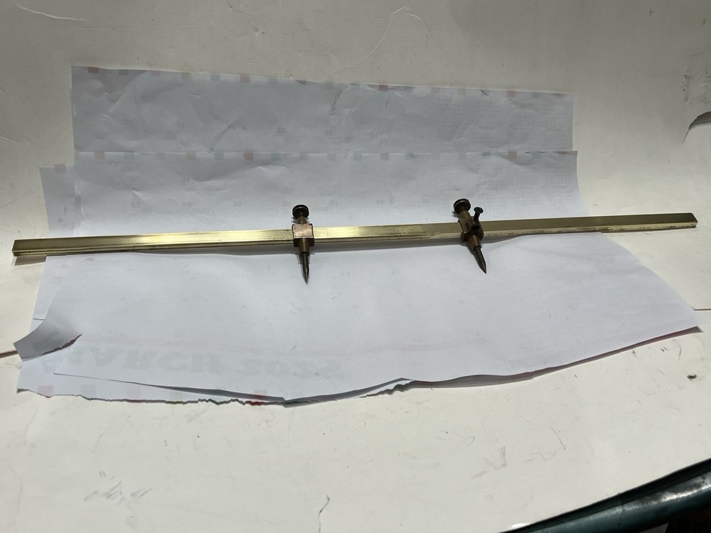 Vintage Brass Beam Compass 22"Inch Fully Working Drafting Tool