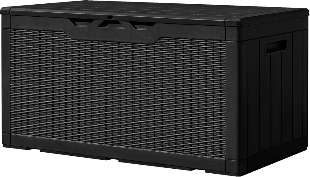 UV Resistant Deck Box Greesum 100 Gallon Black