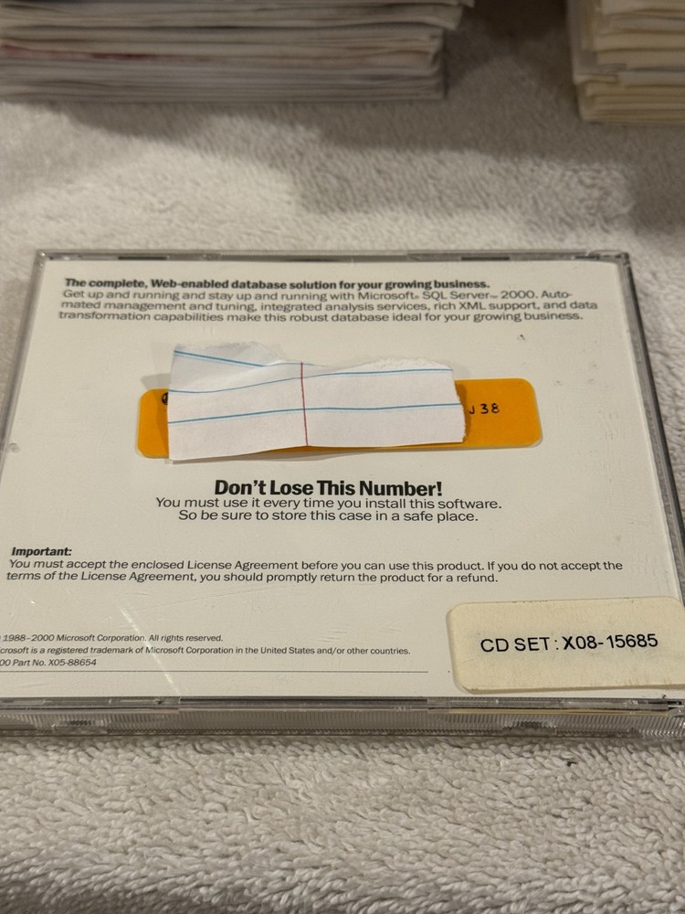 Microsoft SQL Server 2000 Standard Edition with Product Key