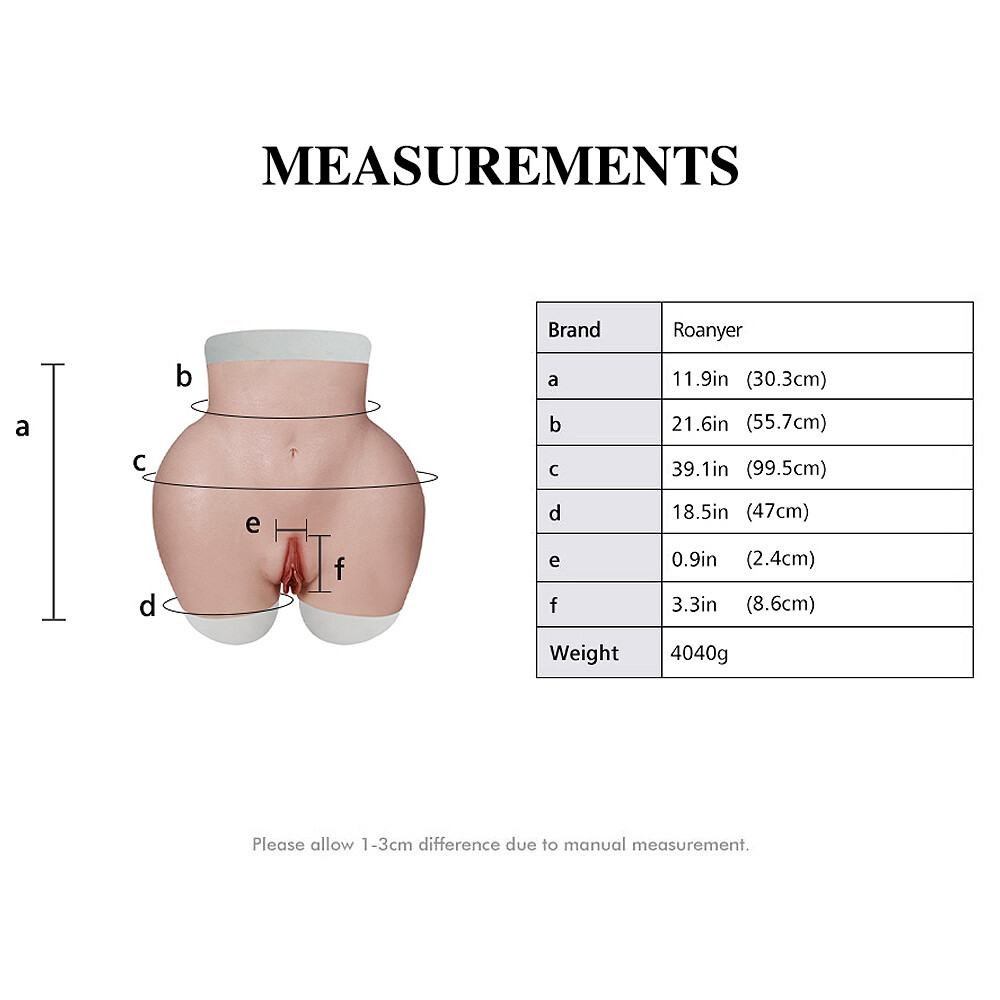 Roanyer Silicone Buttocks Underwear Hip Enhancer Pants Crossdresser Tansgender