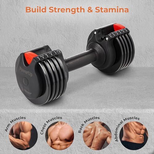 Lifepro PowerUp Adjustable 15lb Dumbbell Set with Rack – Quick Adjust (Open Box)