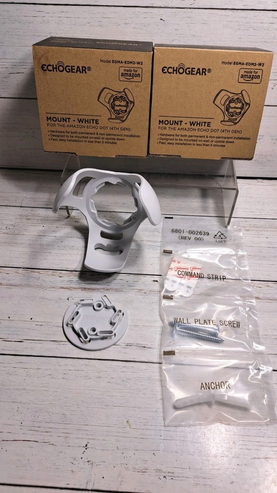 Wall Mount White for Amazon Echo Dot 4th generation 2 Pack