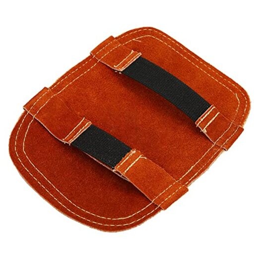 Hand Heat Shield, Aluminized Back Welding Pad Split Cowhide Leather Gloves