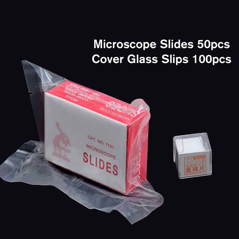Microscope Accessories 50 BLANK MICROSCOPE SLIDES and 100 SQUARE COVER SLIPS
