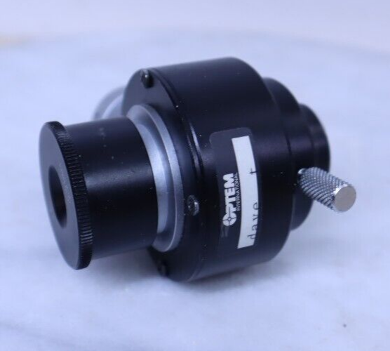 Nice Used Original Optem Microscope Camera Adapter 10X 0.01mm Micrometer - USA