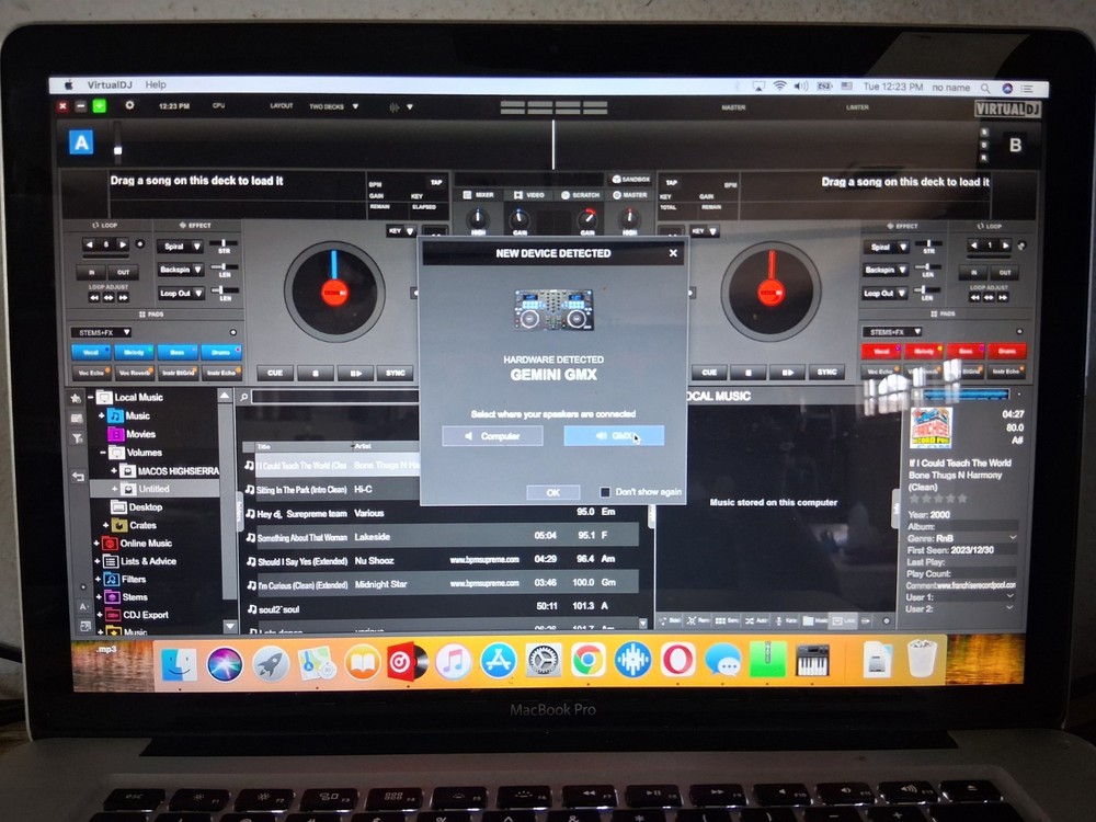 Gemini GMX 2-Channel DJ Controller Virtual DJ Filter Loop RGB Buttons