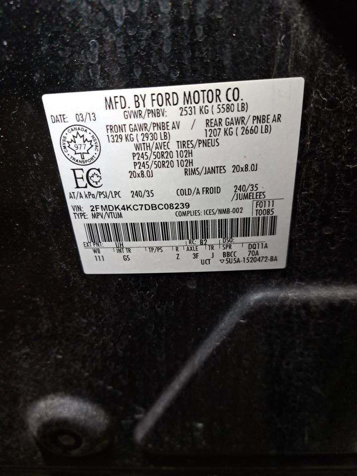 2013 Edge Display Screen Sku#4381377