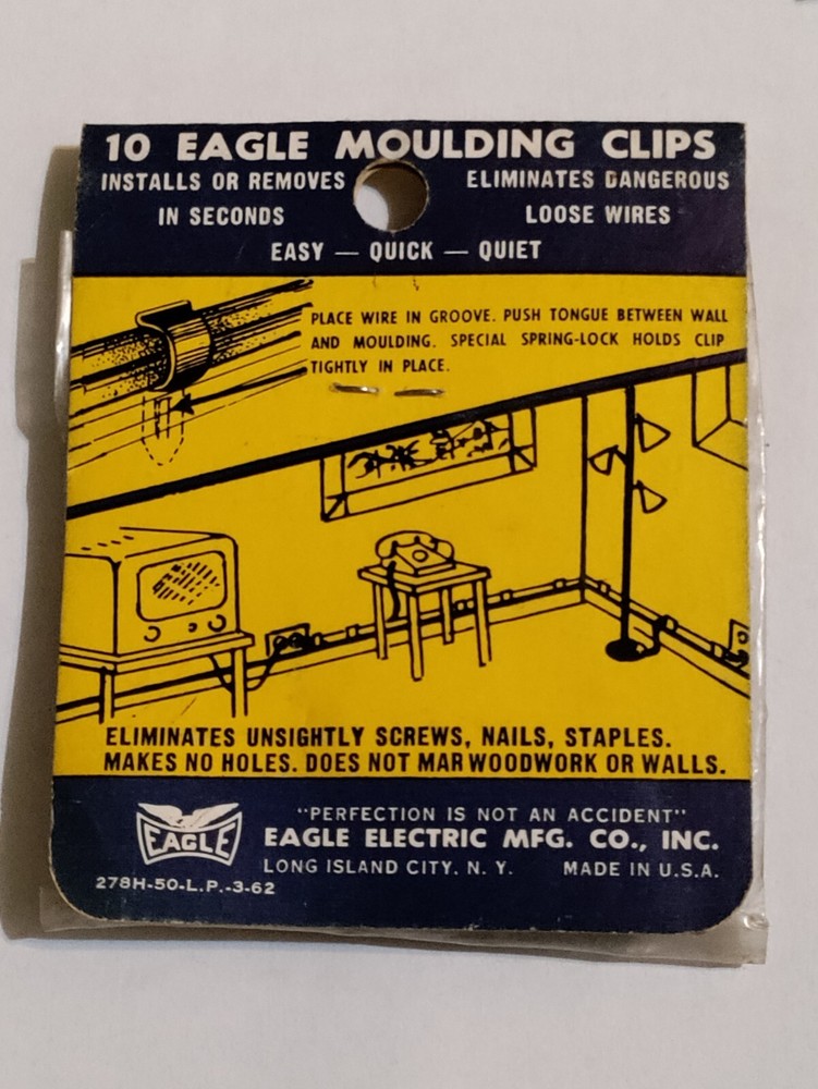 Eagle Moulding Clips D278 Qty 40 NOS