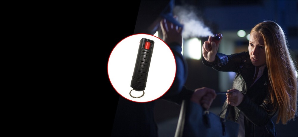 Self Defense Compact Blue Pepper Spray Keychain Mace Maximum Strength 1/2 OZ