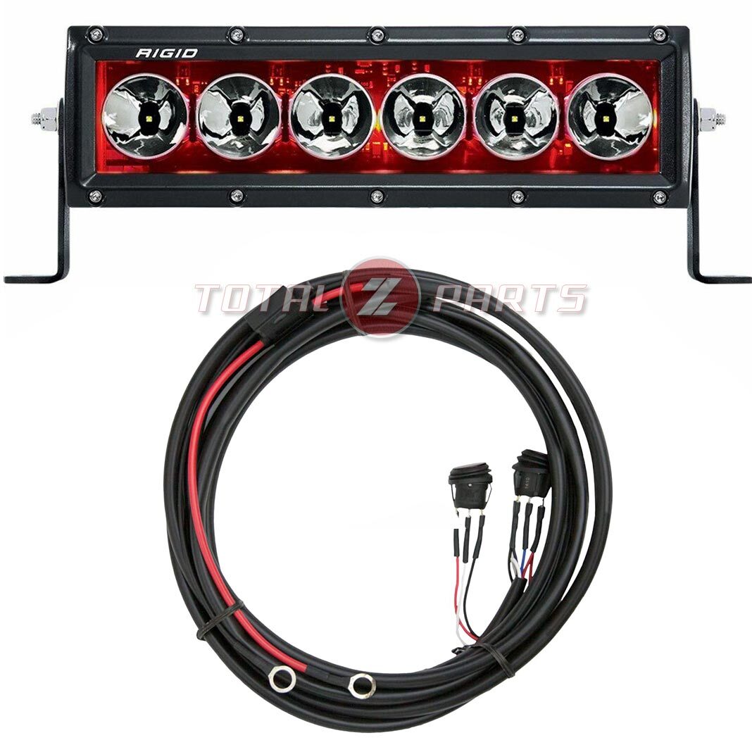 Rigid Industries® Radiance+ 10 inch LED Light Bar (Red Backlight) with Harness