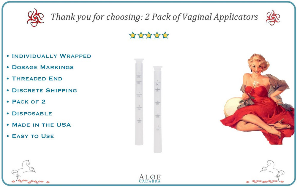 Extra Disposable Vaginal Applicators, Individually Wrapped, Threaded End for Ye