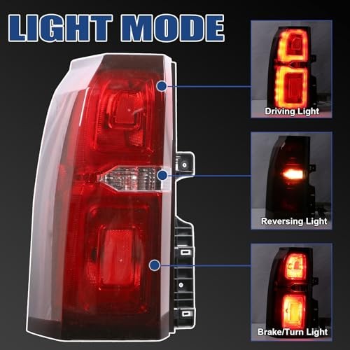 Tail Light Assembly Compatible with Chevy Tahoe 2015-2020 Left Driver Side