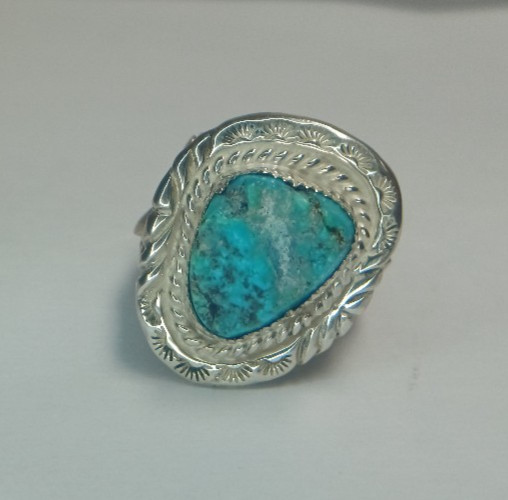 Augustus Caesar, Original work of art ring, Sterling Silver Turquoise Ring