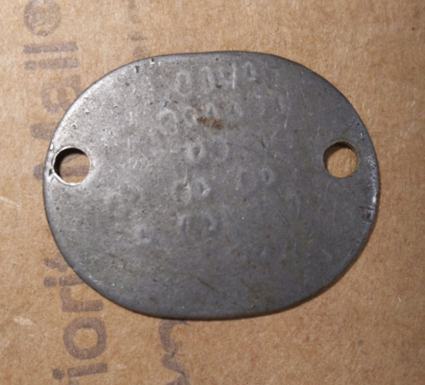 1943 WWII USNR Dog Tag Two Hole Authentic World War II