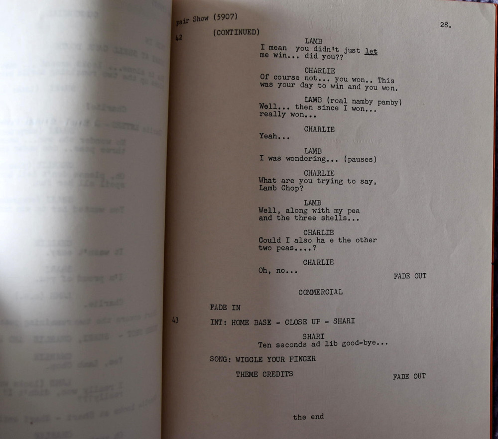 1959 Shariland " Fair Show " Original Screenplay Script