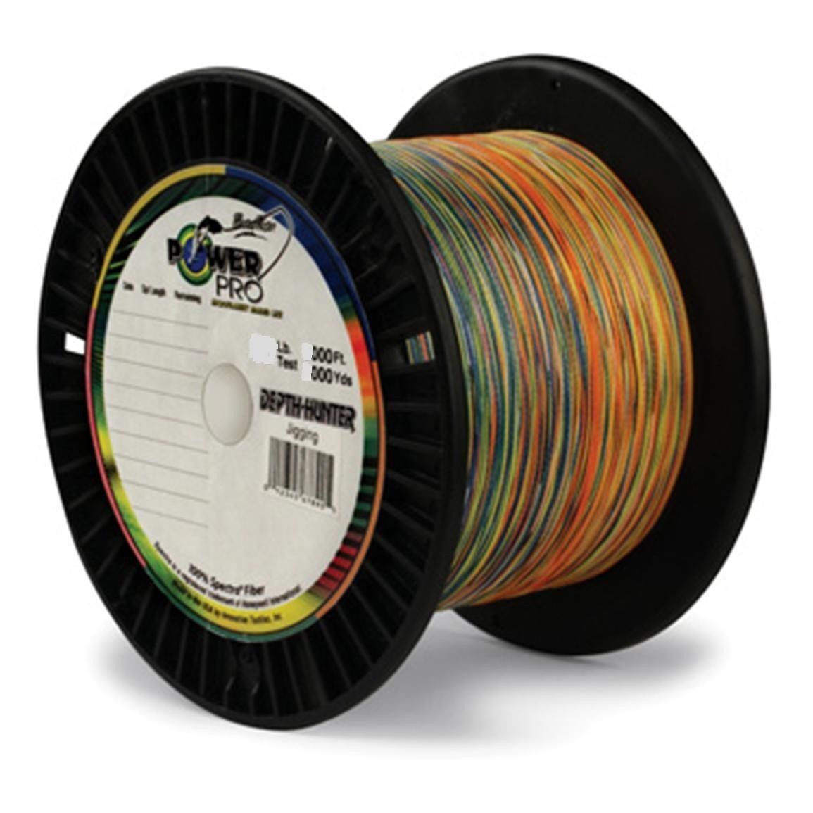 Power Pro Depth Hunter Braided Line Marked Multicolor 333, 500, 1500, 3000yd