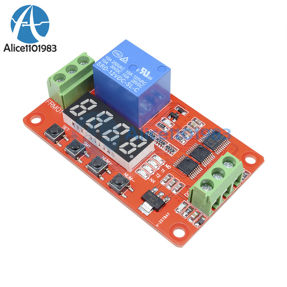 12V Automation Delay Multifunction Self-lock Relay Cycle Timer Module PLC Home