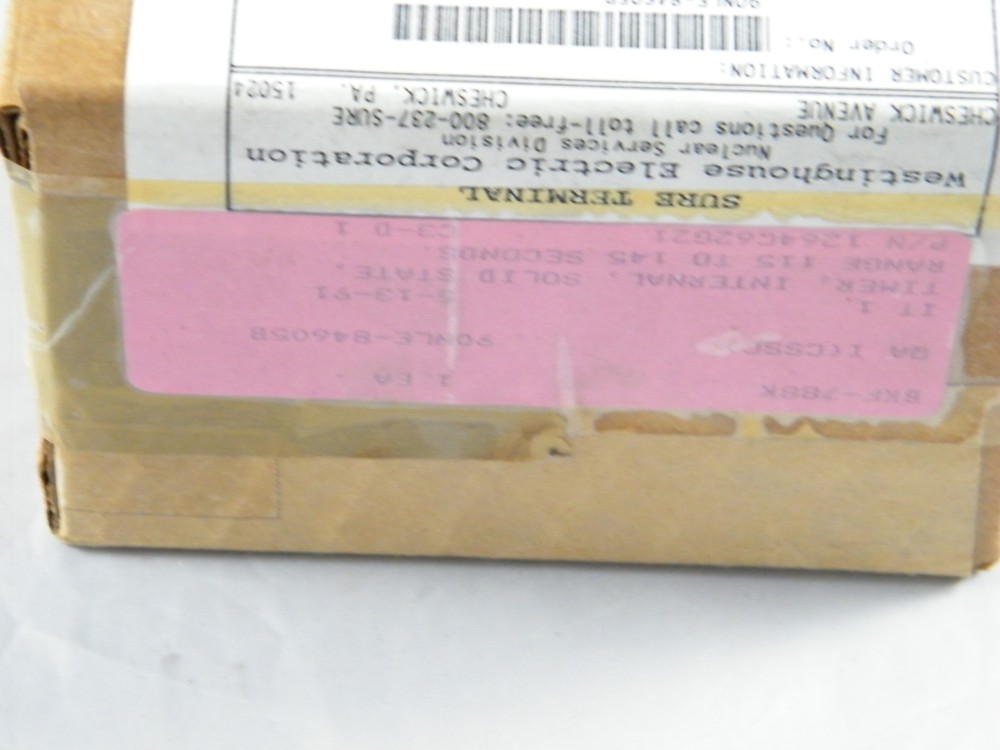 WESTINGHOUSE ~ SOLID-STATE INTERNAL TIMER 115 – 145 SECONDS PART 1264C62G21