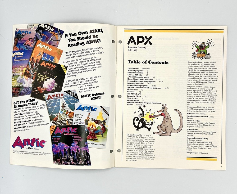 Inside ATARI Basic 1980 & ATARI 400/800 Reference Manual & APX Fall 1983 Catalog