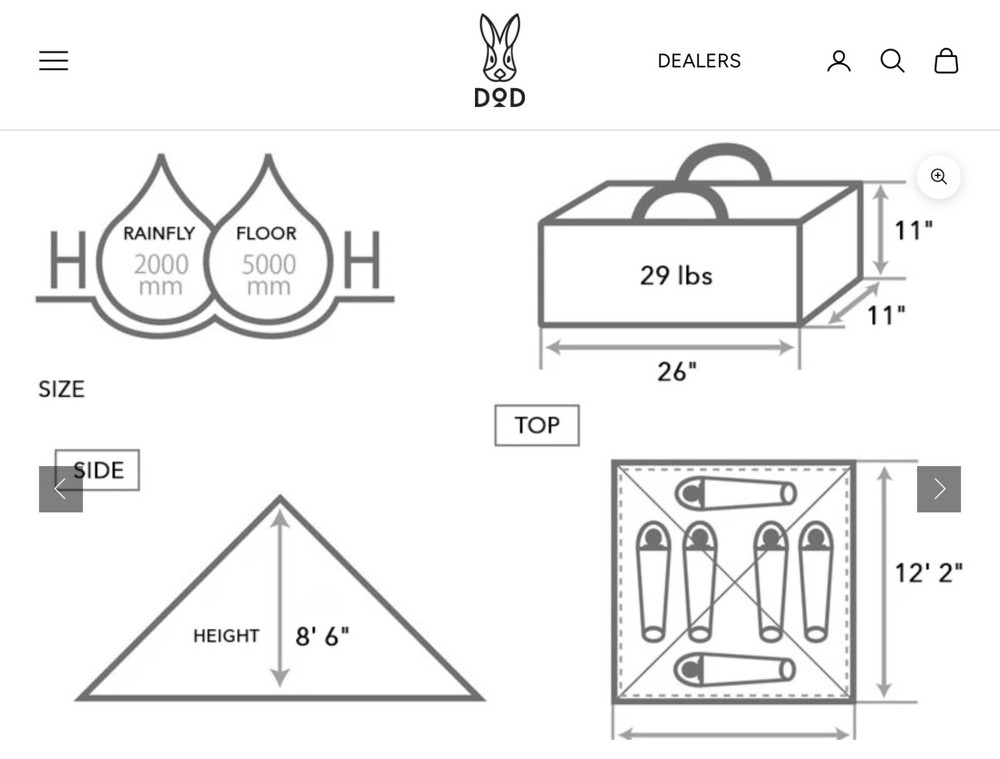 DOD Outdoors RX Pyramid tent (large)