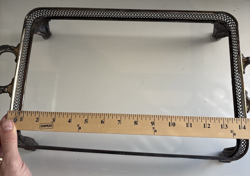 Vintage International Silver Company Pan Tray Footed Holder