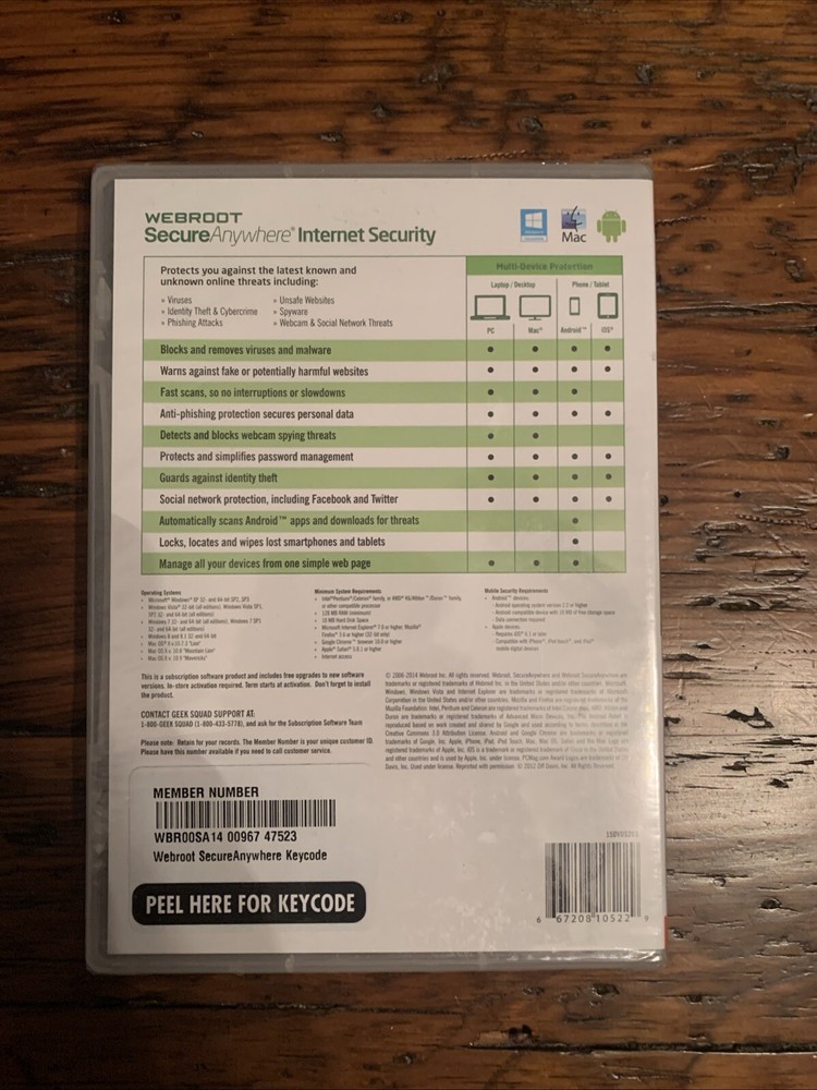 Webroot SecureAnywhere Internet Security - Full Version Windows & Mac 3 Devices