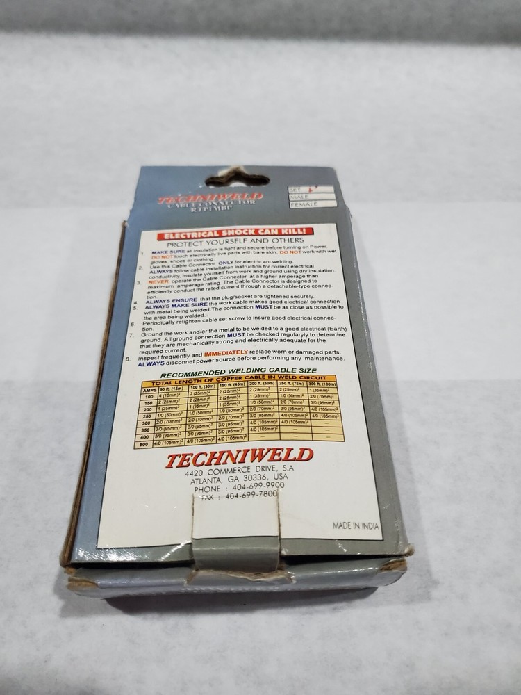 Techniweld Welding Cable Connector Set, RTP1MBP 1MBP #1 Cable