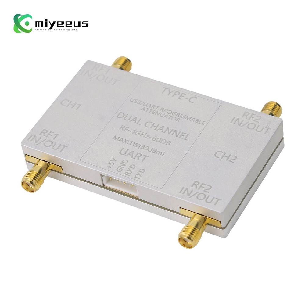 RF-4GHz-60DB Dual Channel Programmable Attenuator RF Attenuator + Type-C Cable
