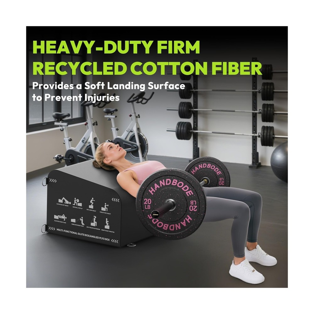 Hip Thrust Bench, Multi-Functional Slip-Free Hip Thrust Machine for Glute Bri...