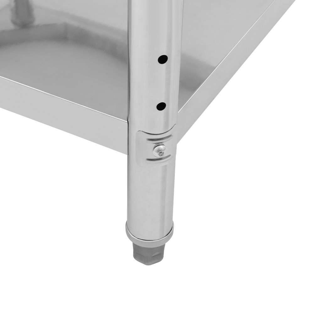 Commercial Work Table Adjustable Work Bench Kitchen Stainless Steel Prep Table