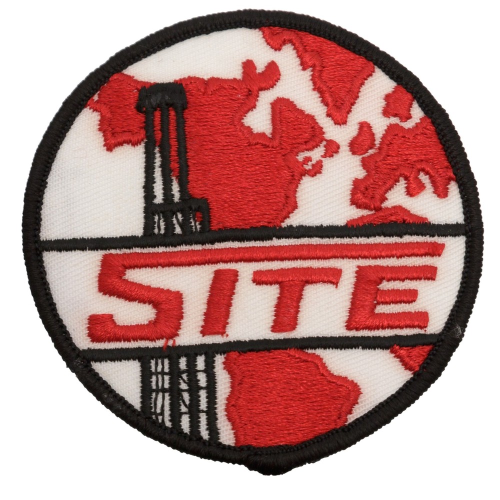 SITE Oil Rig Patch – Global Map Embroidery Drilling Training Program Red Black