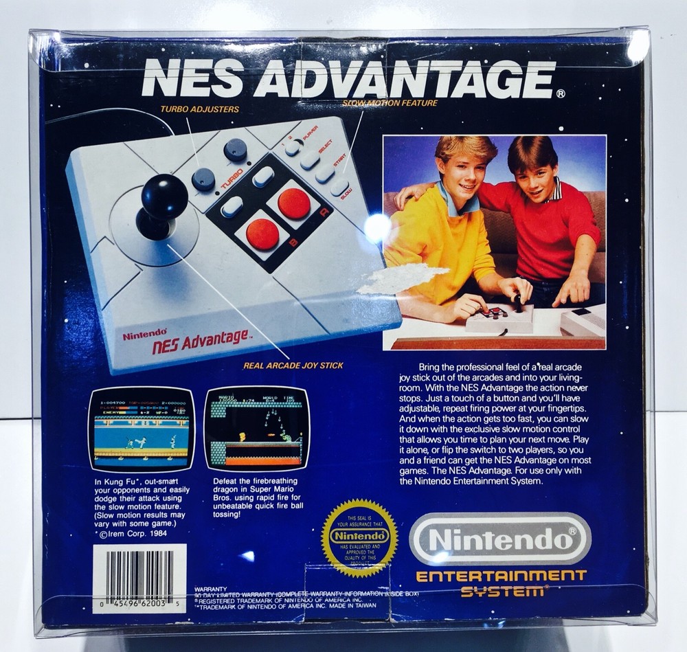 1 Box Protector for the Original NES ADVANTAGE Box! Clear Display Case Nintendo