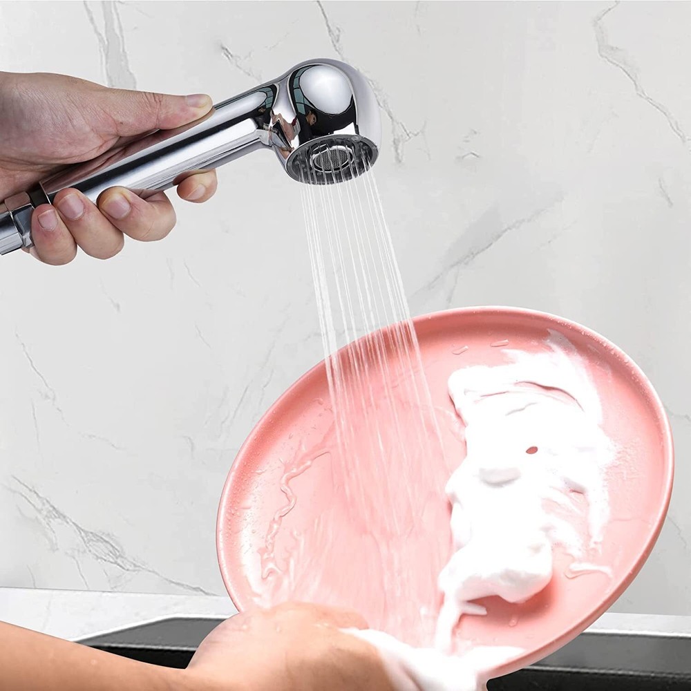 Pull Out Sink Sprayer Head Replacement, 2 Mode Kitchen Sink Faucet Sprayer Head
