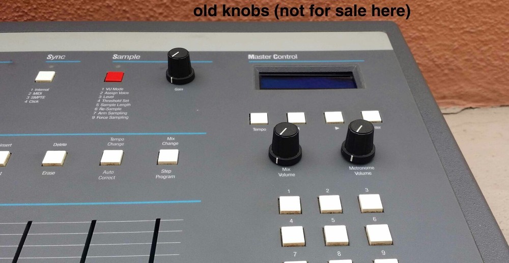 (3) Brand New Replacement Knobs For E-mu SP1200 (or SP-12 Emulator 2 Drumulator)