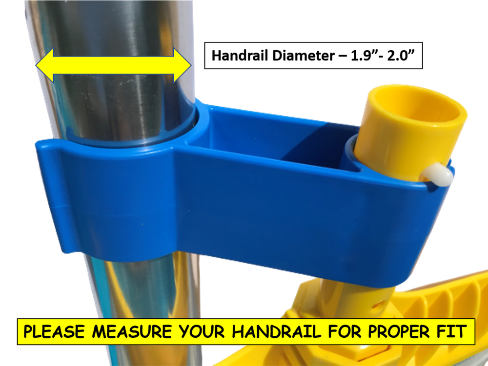 Leaf Bone - Leaf Net Skimmer Clip, Pool Net Ladder Attachment (Net Not Included)