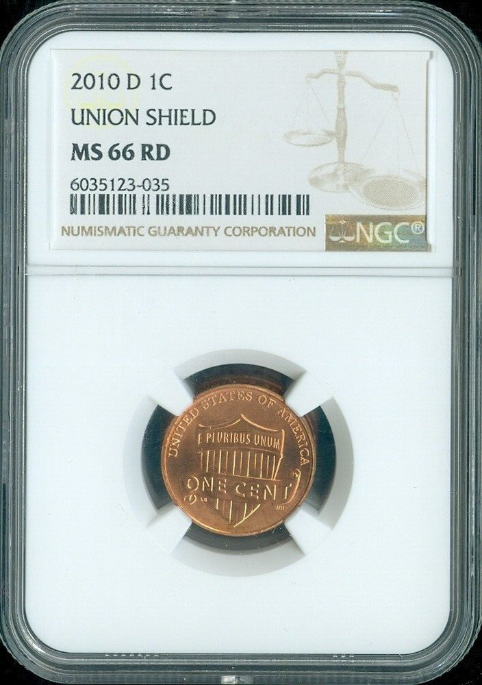 2010-D Lincoln Cent NGC MS66 RD Quality