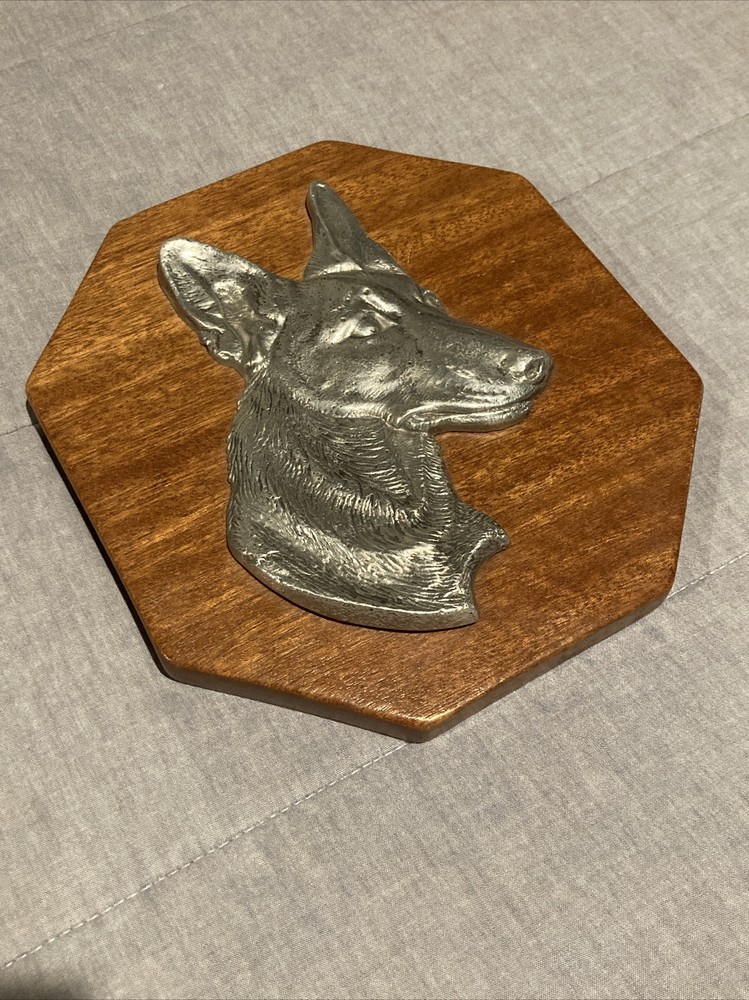 Vintage German Shepherd Dog Wall Plaque