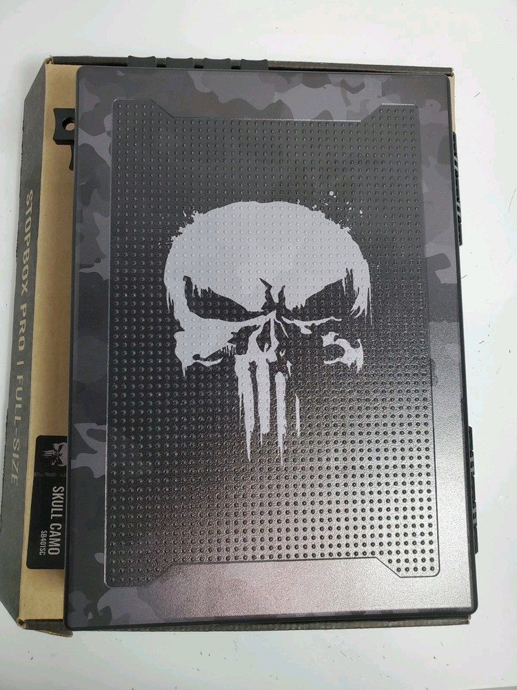NEW StopBox Pro Handgun Safe - Full Size - Skull Camo With Security Cable