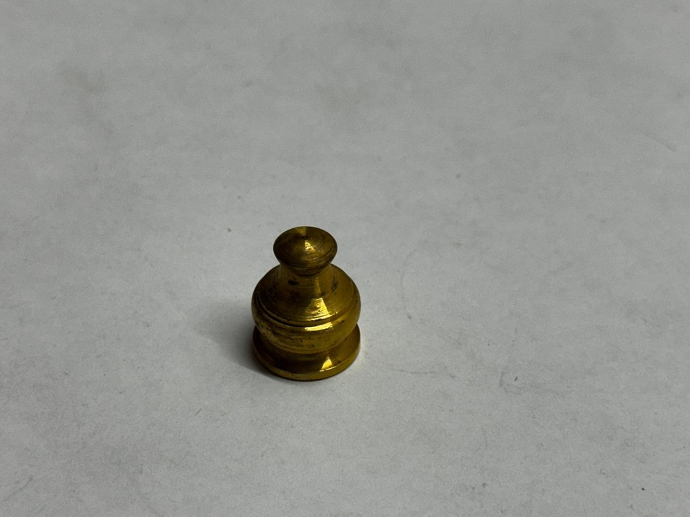 100pc BULK 11/16" Height 1/4-27F Thread Solid Brass Pyramid Lamp Finial Cap Nut