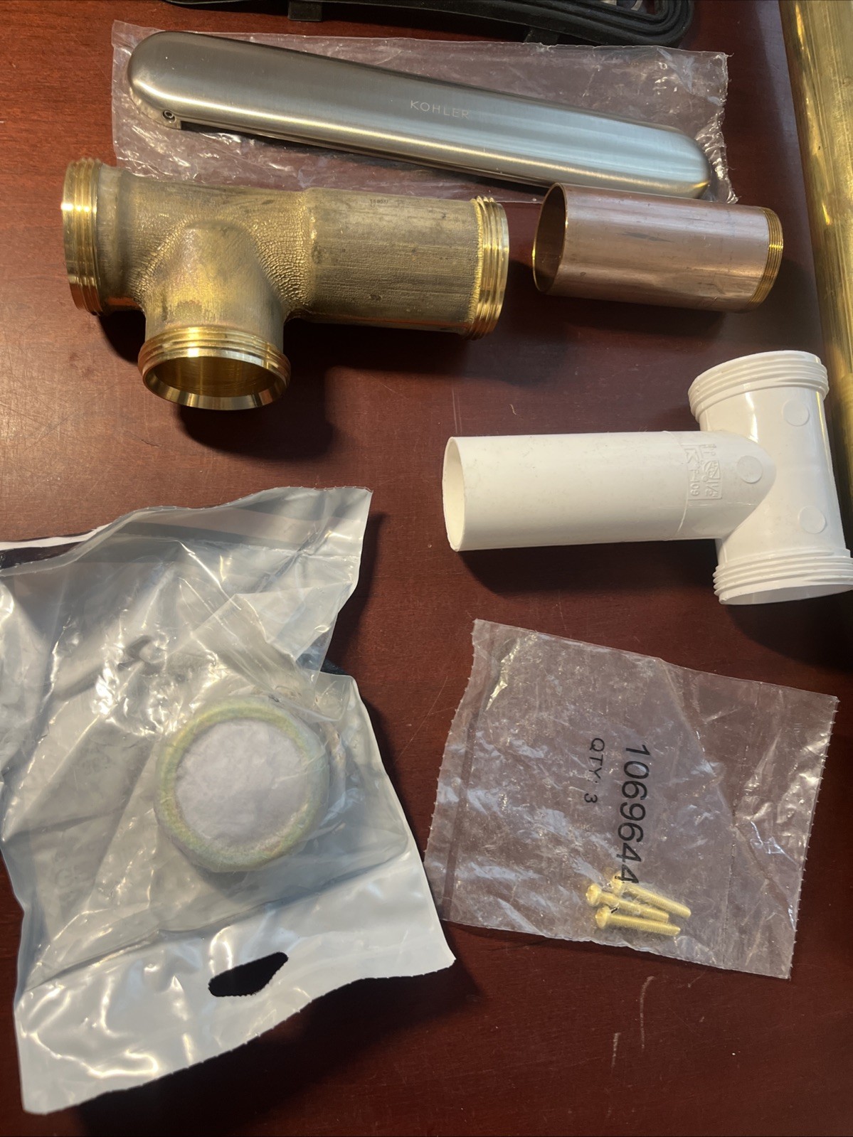 Kohler Clearflo 7271-BN Tub Drain Kit Slotted Brass Overflow Brushed Nickel READ