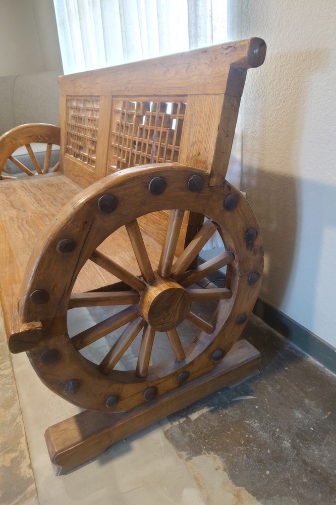 Chinese Wagon Wheel Bench