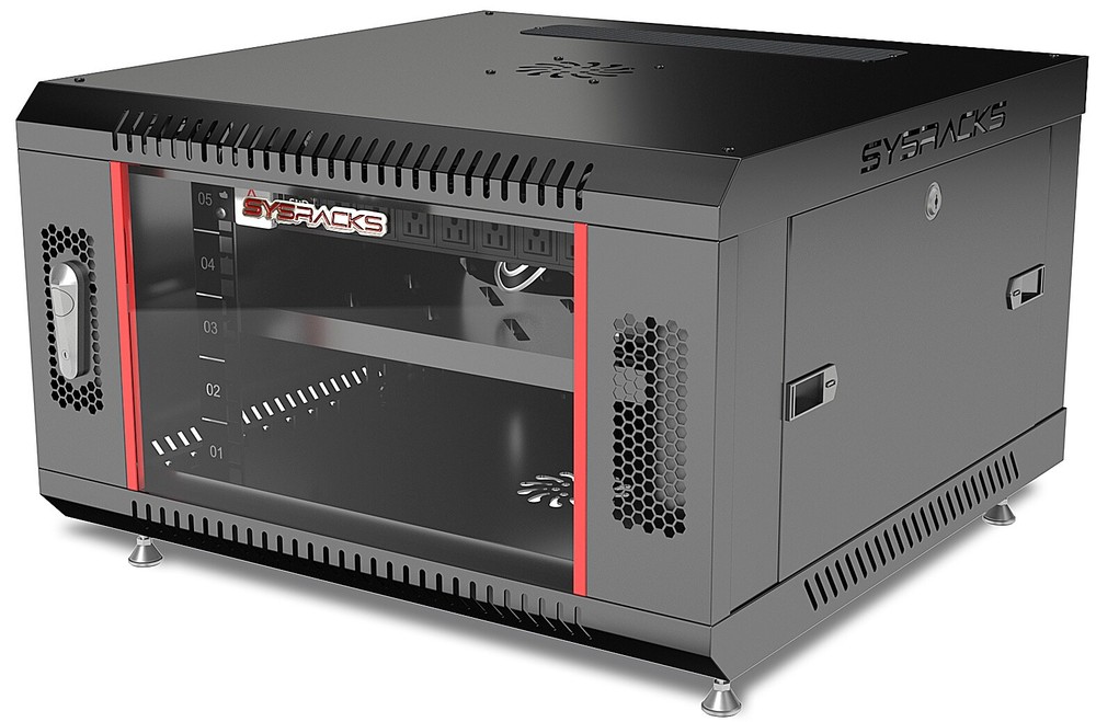 6U Sysracks Wall Mount IT Data Network Server Rack Cabinet Enclosure 24" Depth