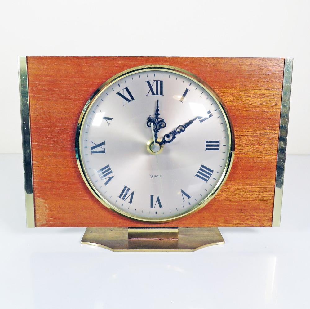 Vintage Bentima Quartz Mantel Clock Working