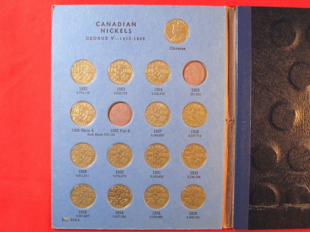 PARTIAL #1+#2 CANADA NICKEL/ 5 CENT COLLECTION  (#352E)