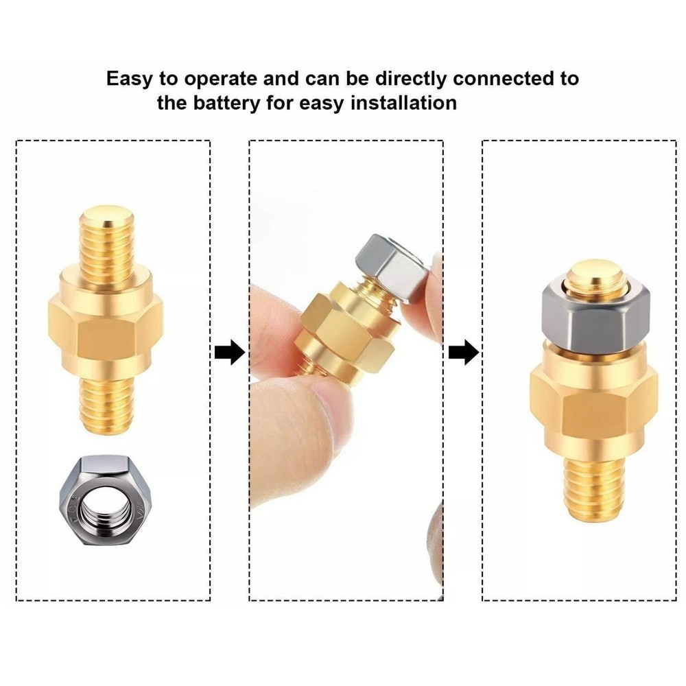 2pcs Side mount battery terminal extender adapter bolt With Easy installation
