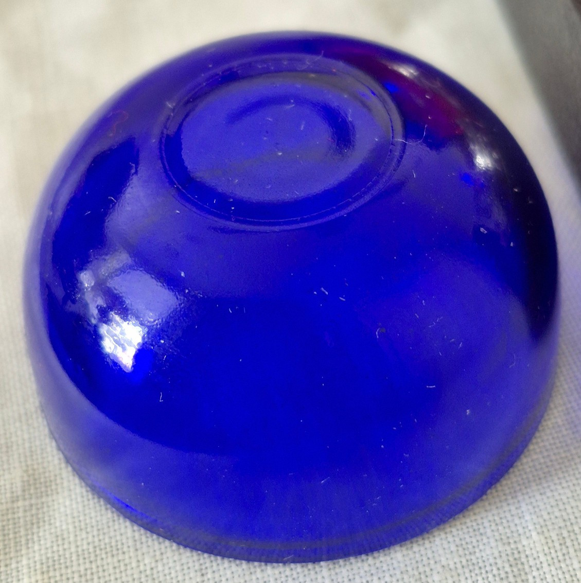 Vtg Silver tone Salt Cellars with Cobalt Blue Glass Liner with Spoons Set of 4