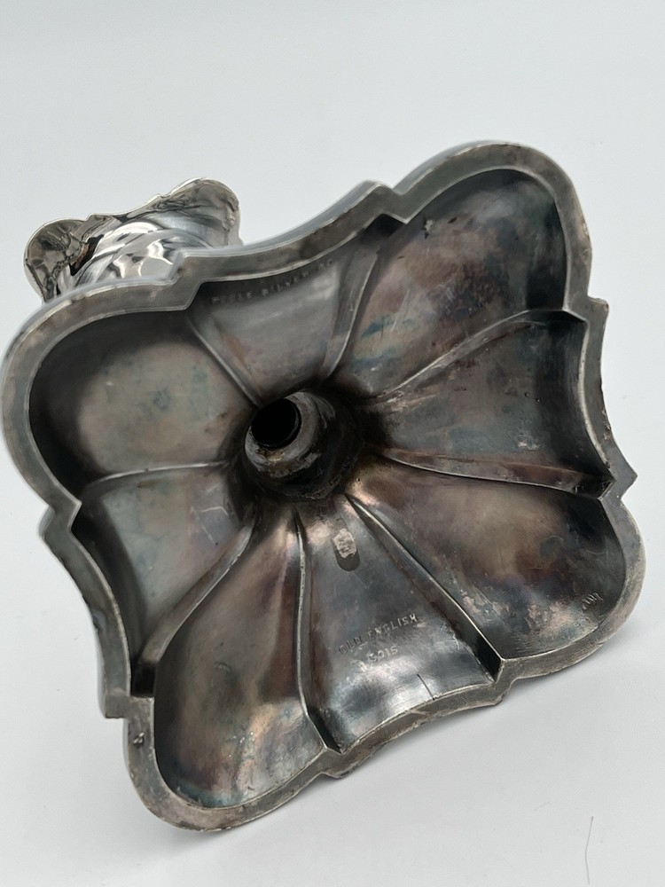 Vintage Silverplate 3pc Set Pitcher, Tray & Candlestick - Poole, Reed & Barton