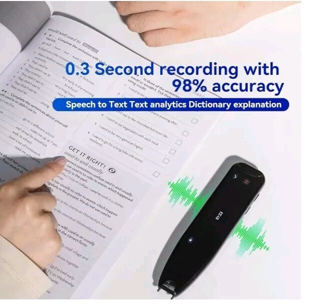 Upgraded Scan Reader Pen • 134 Language Translator Device • Black