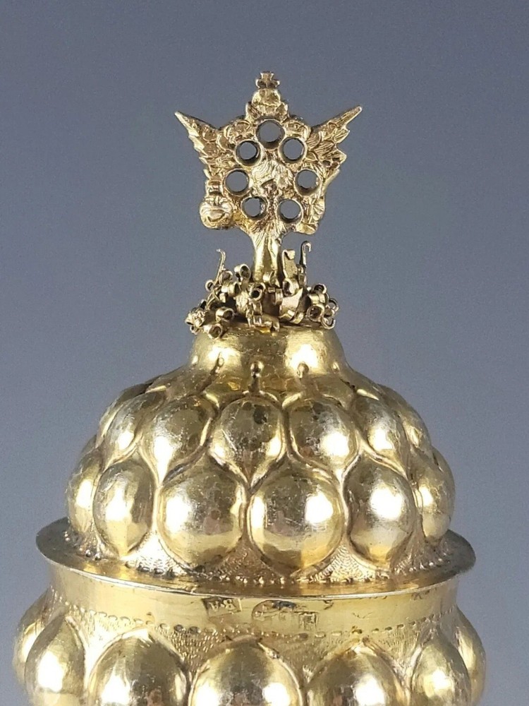 Rare 18C Russian Gilt Silver Chalice 1765