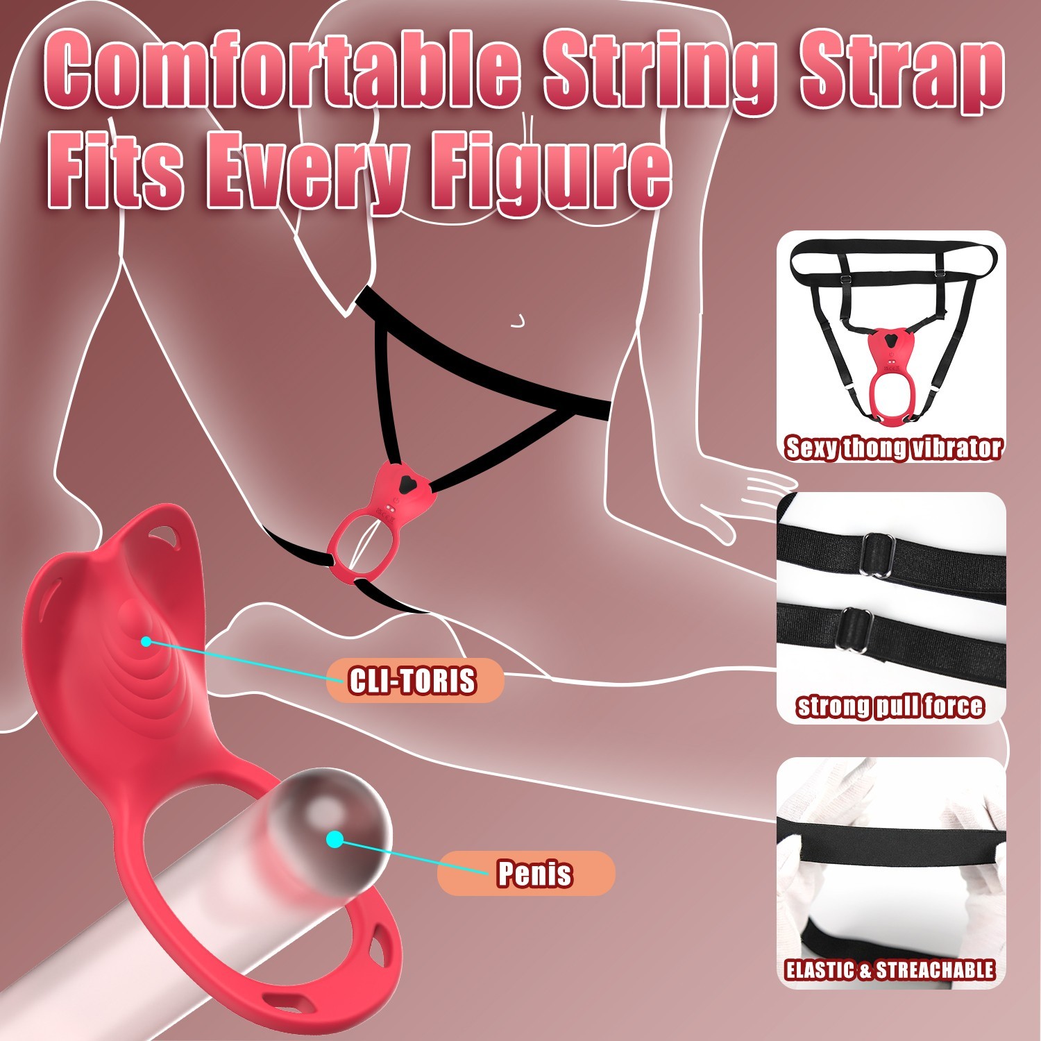 Wearable Panty Vibrator Clitoral G Spot Massager Penis Ring Couple Women Sex Toy